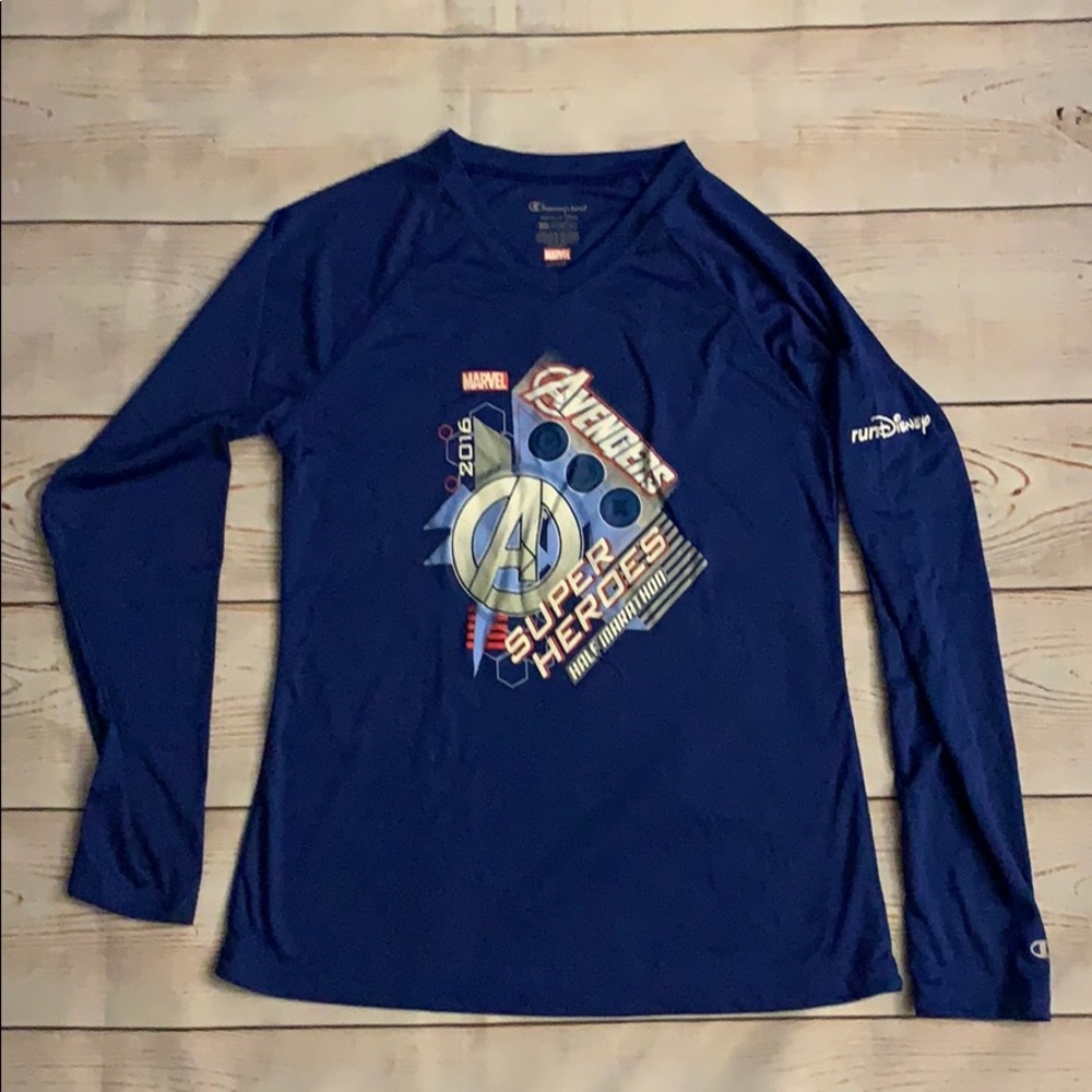 RunDisney 2016 Super Hero 1/2 Marathon LS Tech Tee